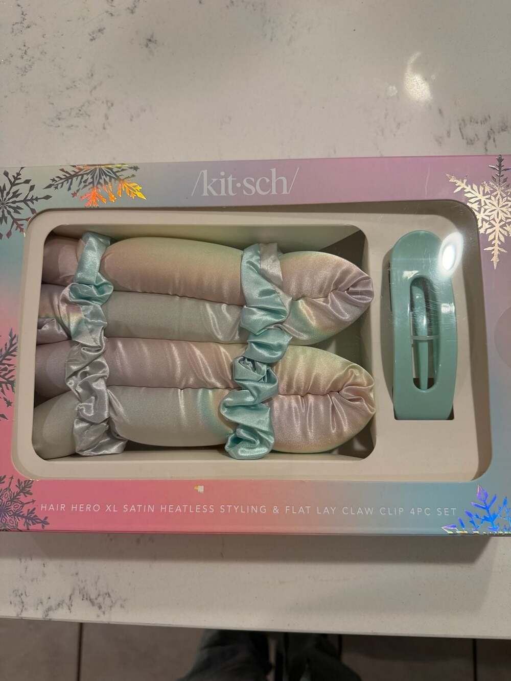 New NIB Kitsch Hair Hero XL Satin Heatless Styling Set Aura $25